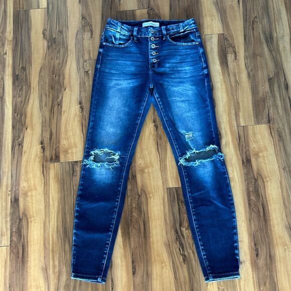 KanCan High Rise Distressed Skinny Jeans - Picture 5 of 6